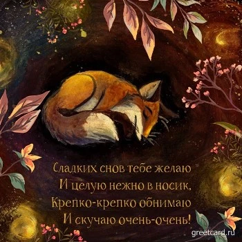 Очаровательная картинка спокойной ночи