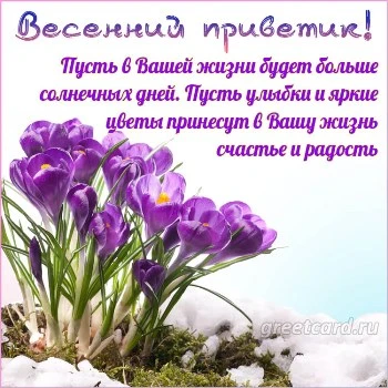 Весенний привет с подснежниками