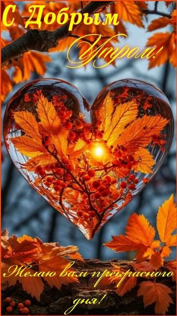 Прекрасная открытка на осеннее утро