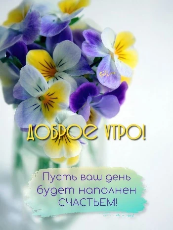 Доброе утро с красивыми весенними цветами