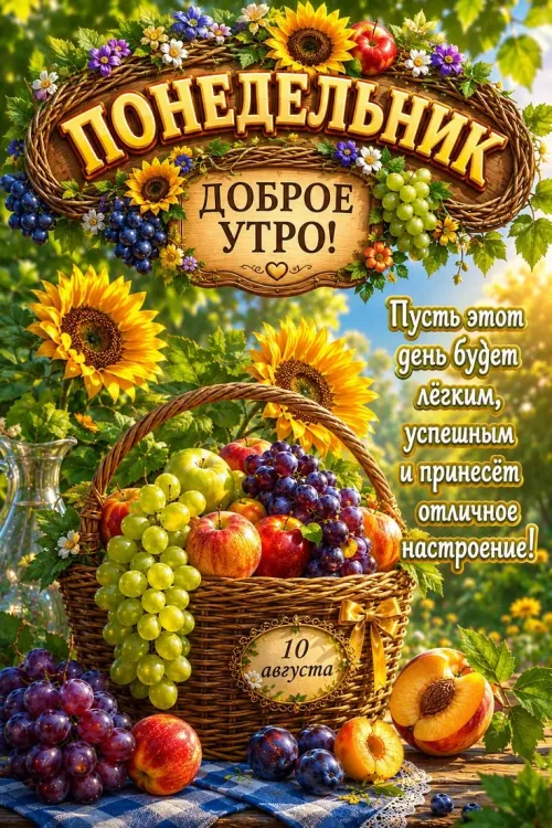 Понедельник: Доброе утро с яблоками и солнцем