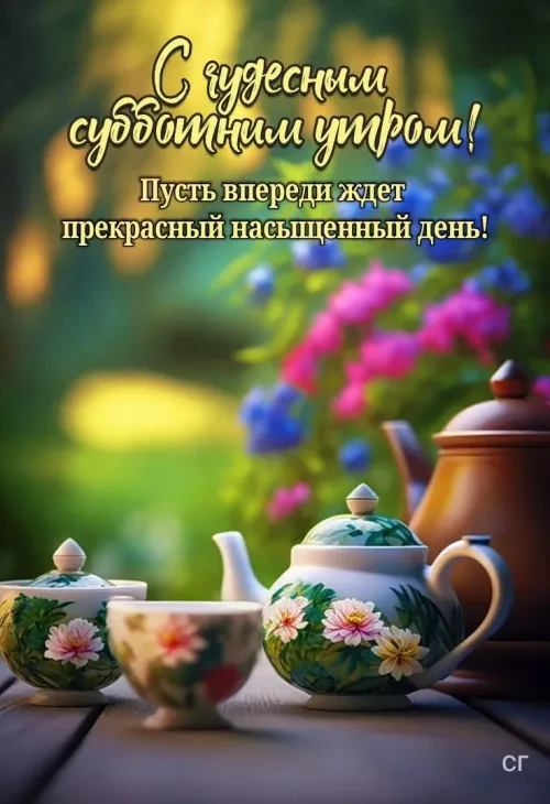 Субботний утренний чай с цветочным узором