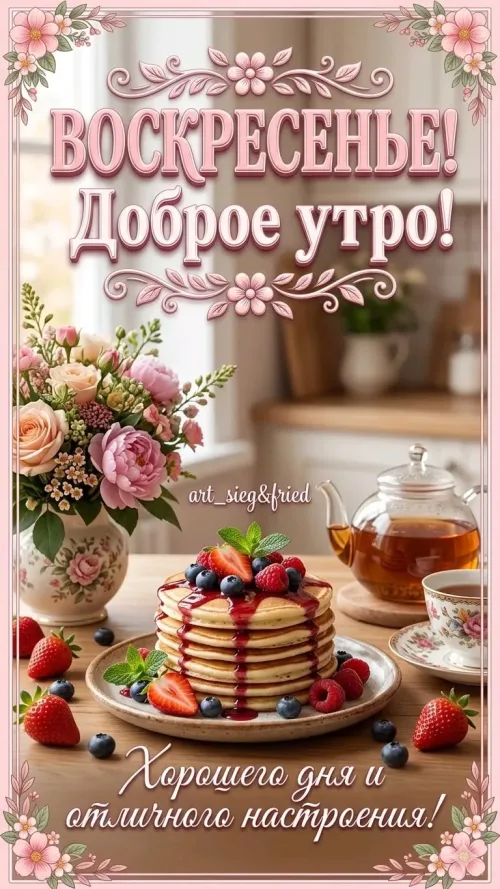 Воскресенье: Доброе утро с блинами и ягодами