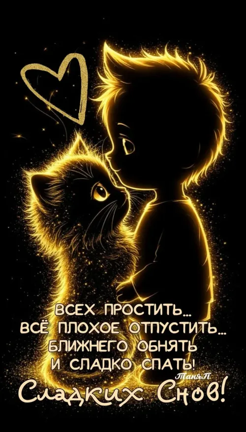 Сладкие сны с котом и мальчиком