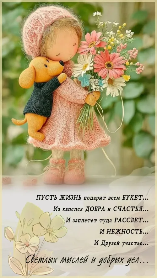 Весенние открытки с добрыми пожеланиями и цветами