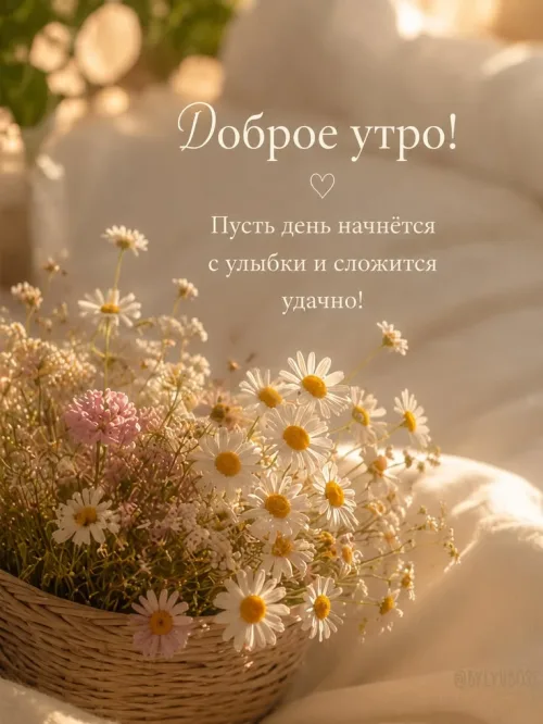 Позитивные открытки с добрым утром и цветами