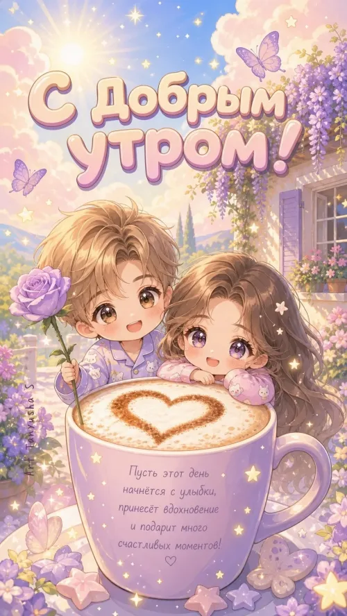 Позитивные открытки с добрым утром и кофе