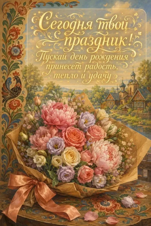 Сегодня твой праздник! Красивые открытки с днем рождения
