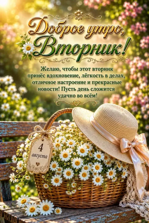 Поздравление с вторником: вдохновение и весенние цветы