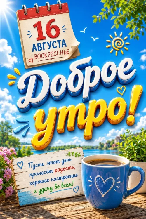 Красивые открытки с Доброе утро! на День воскресенья