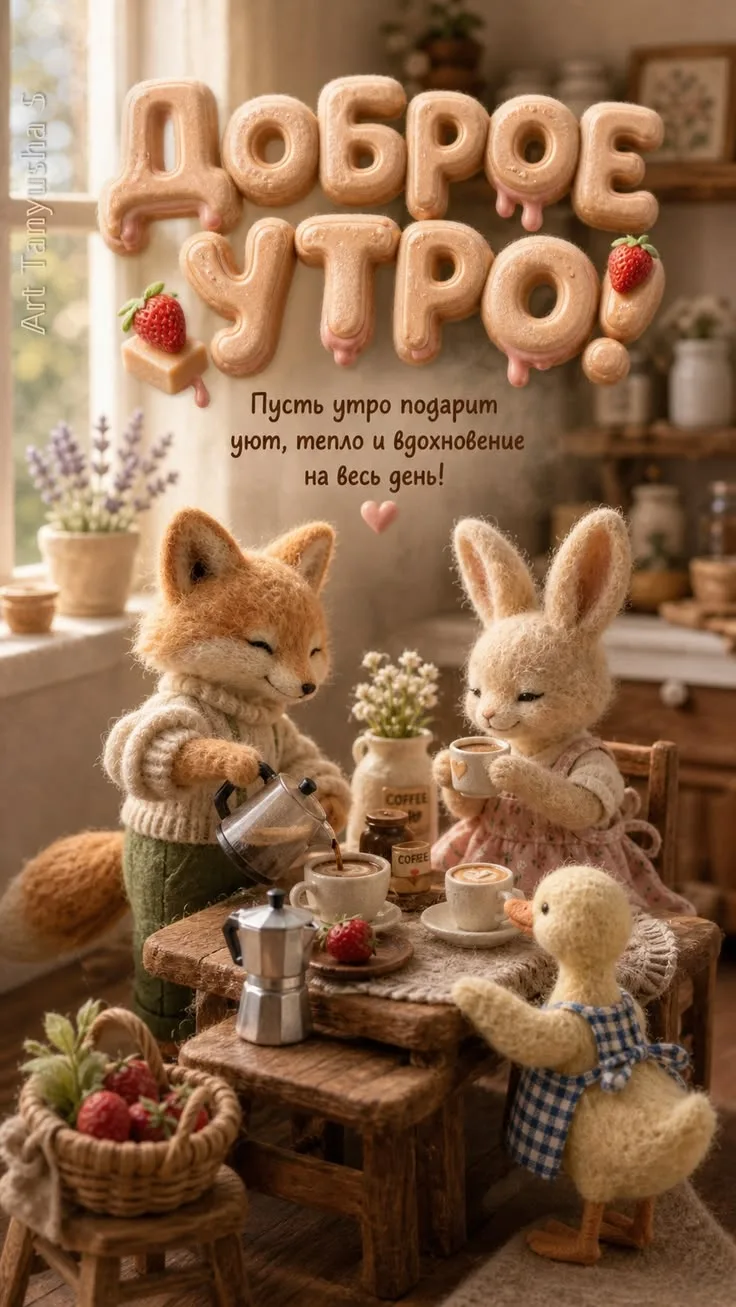 Доброе утро с кофе и животными