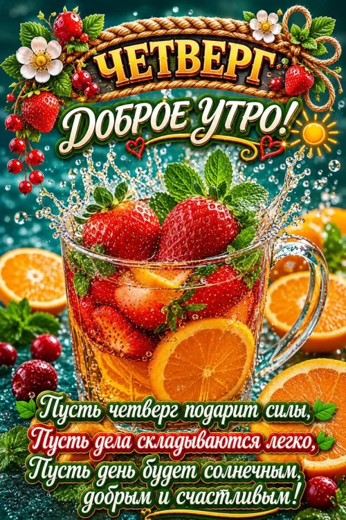 Четверг Доброе утро: Солнечный и Счастливый