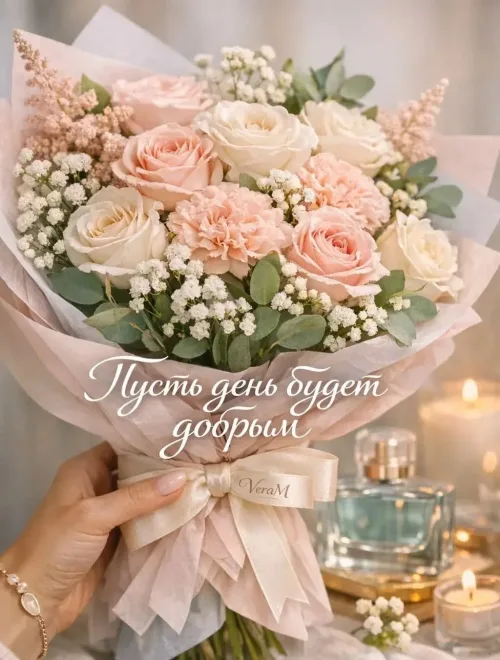 Красивые открытки с добрым утром и цветами