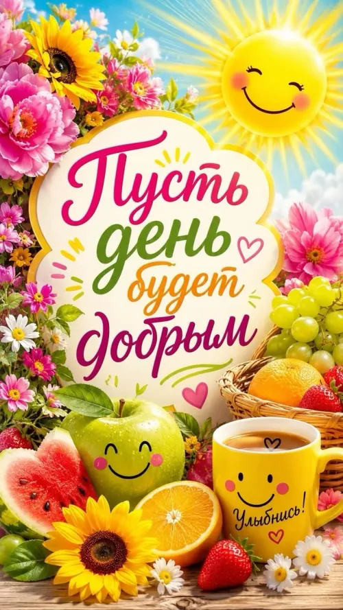 Весенние открытки с добрым утром и цветами