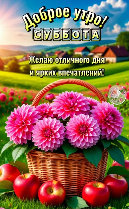 Доброе утро! Суббота с яблоками и цветами