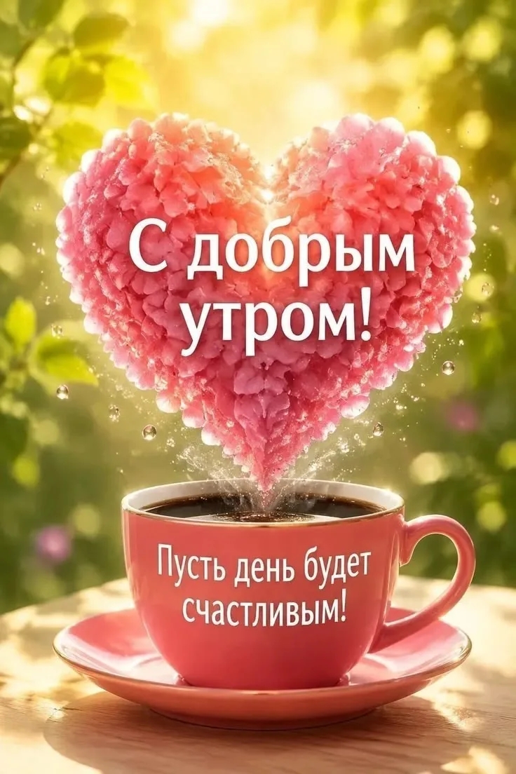 Необычные открытки с добрым утром и сердцем
