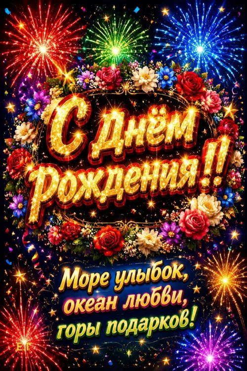 С днём рождения! Море улыбок, океан любви, горы подарков