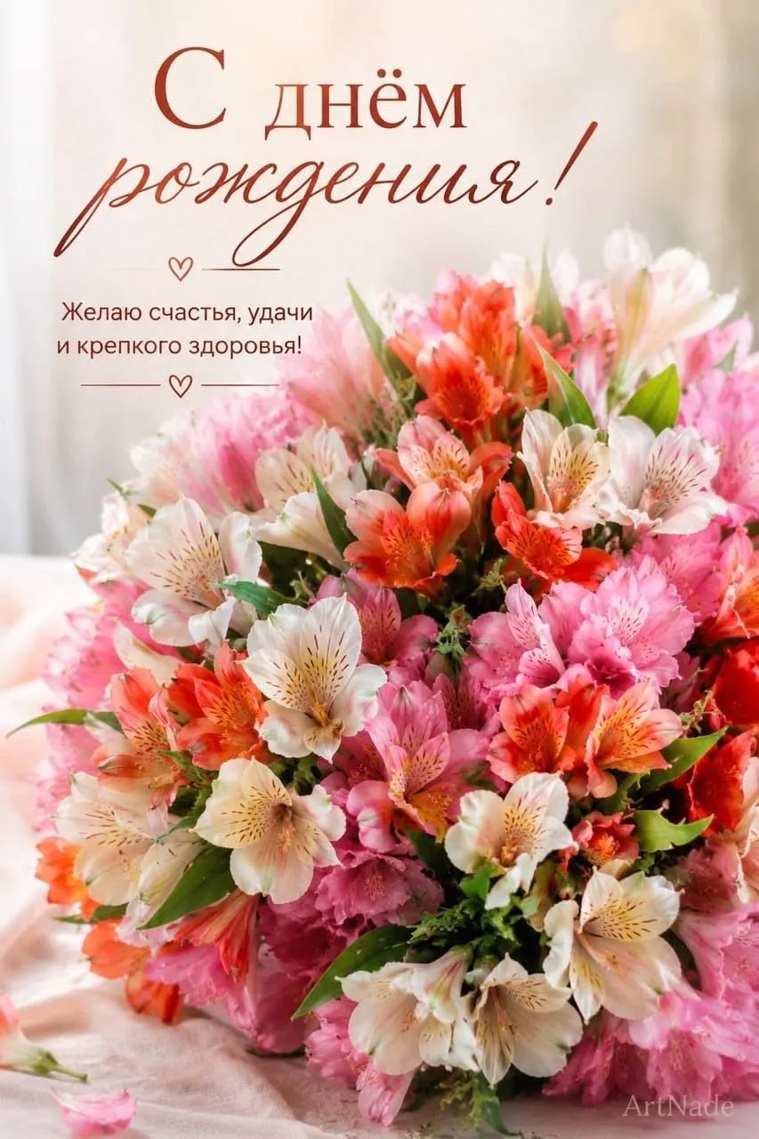С днём рождения! Красивые цветы и пожелания