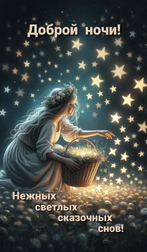 Доброй ночи! Сказочные звезды в корзине