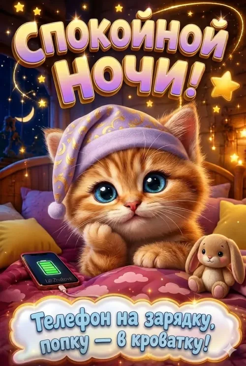 Спокойной ночи! Кот в пижаме