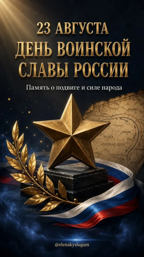 День воинской славы России открытка с золотой звездой