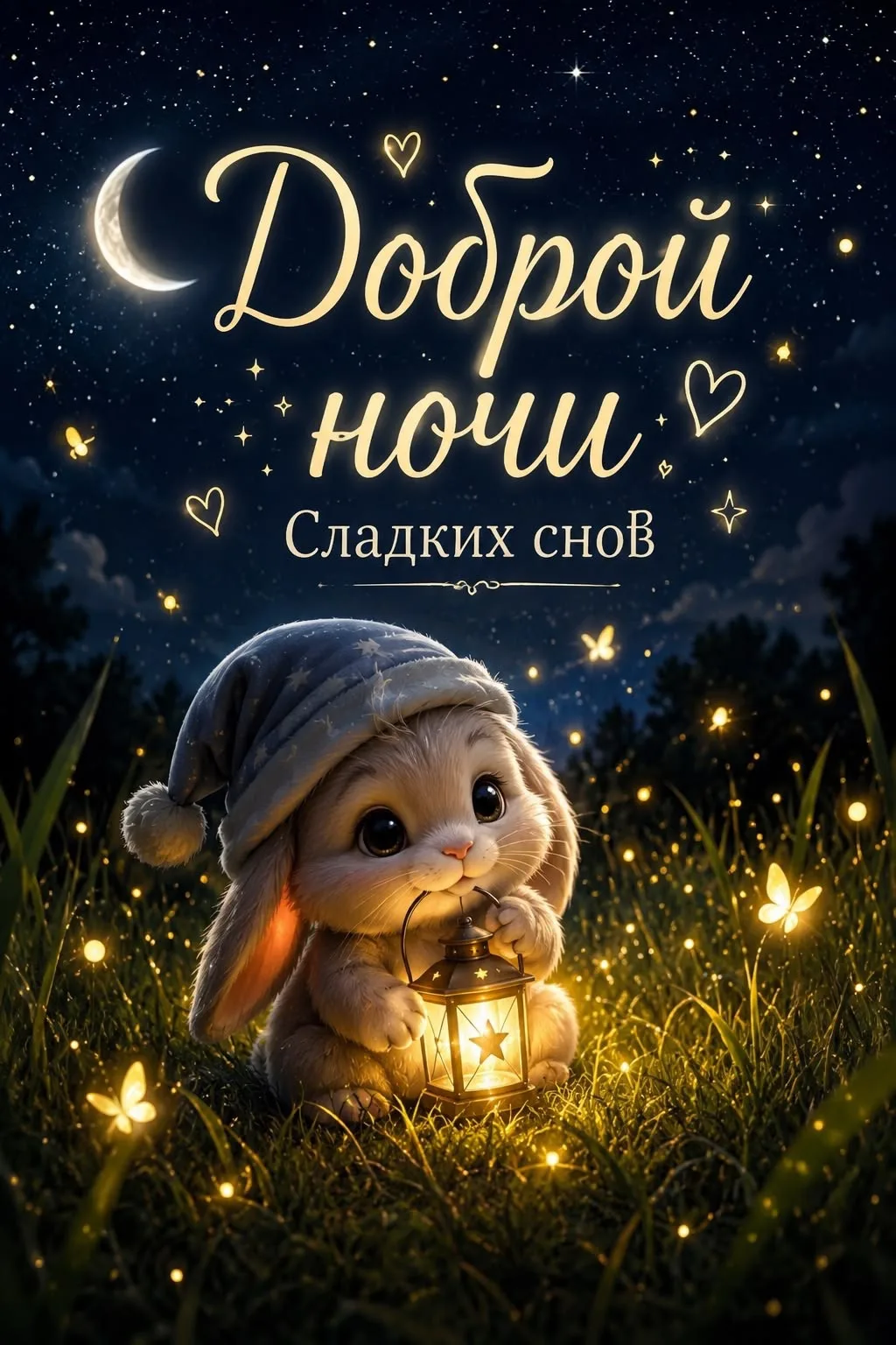 Сладкие сны с кроликом и фонариком