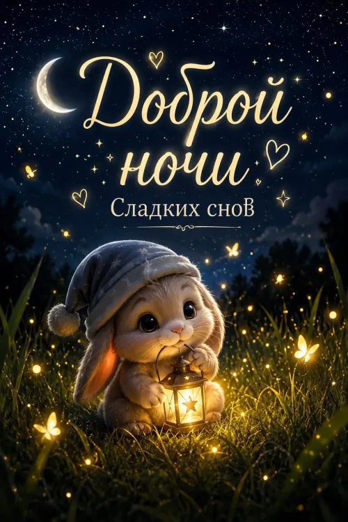 Сладкие сны с кроликом и фонариком