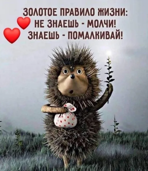 Прикольная открытка с добрым утром: Медведь и мышь
