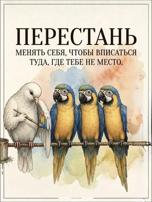 Позитивная открытка с добрым утром: перестань меняться