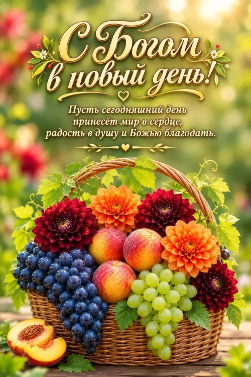 Открытка с добрым утром и цветами