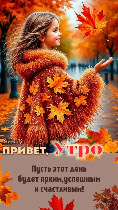 Открытка с добрым осенним утром