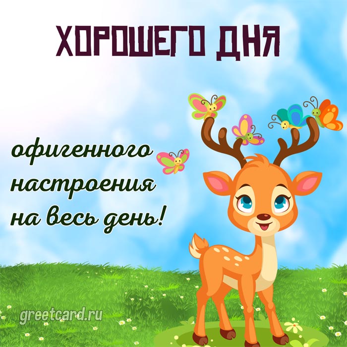 Картинка: хорошего дня и офигенного настроения